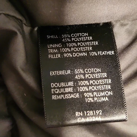 TUMI double zip & double-breasted down parka jacket sz XL